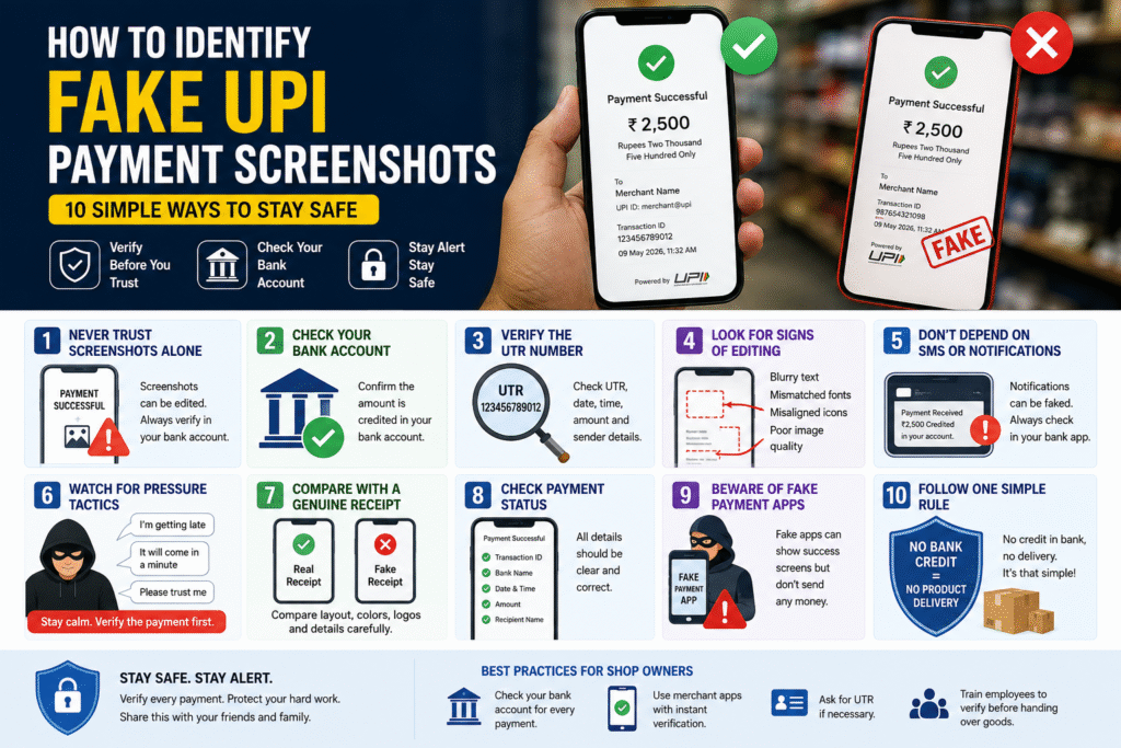 How to Identify Fake UPI Payment Screenshots